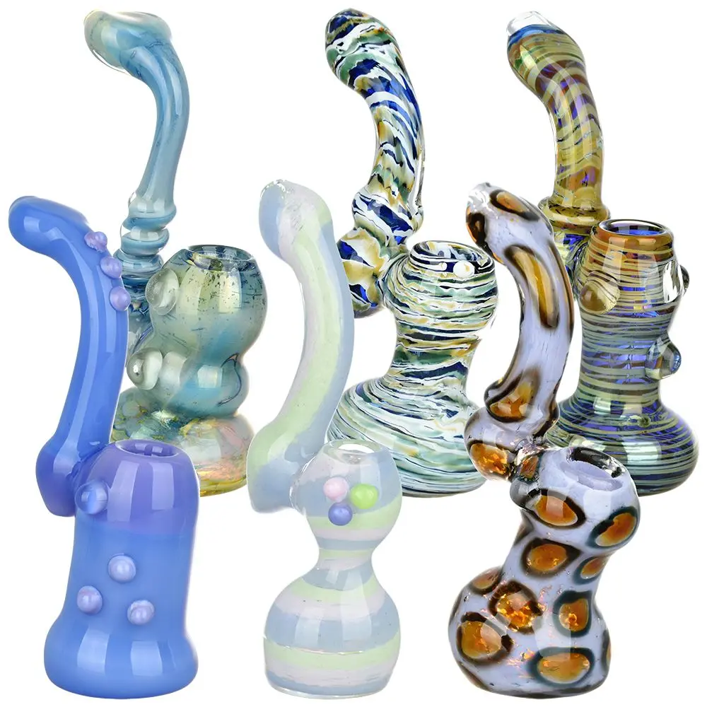 Bold Assortment Glass Sherlock Bubblers - 6.75" - 8.75" 6Ct 1