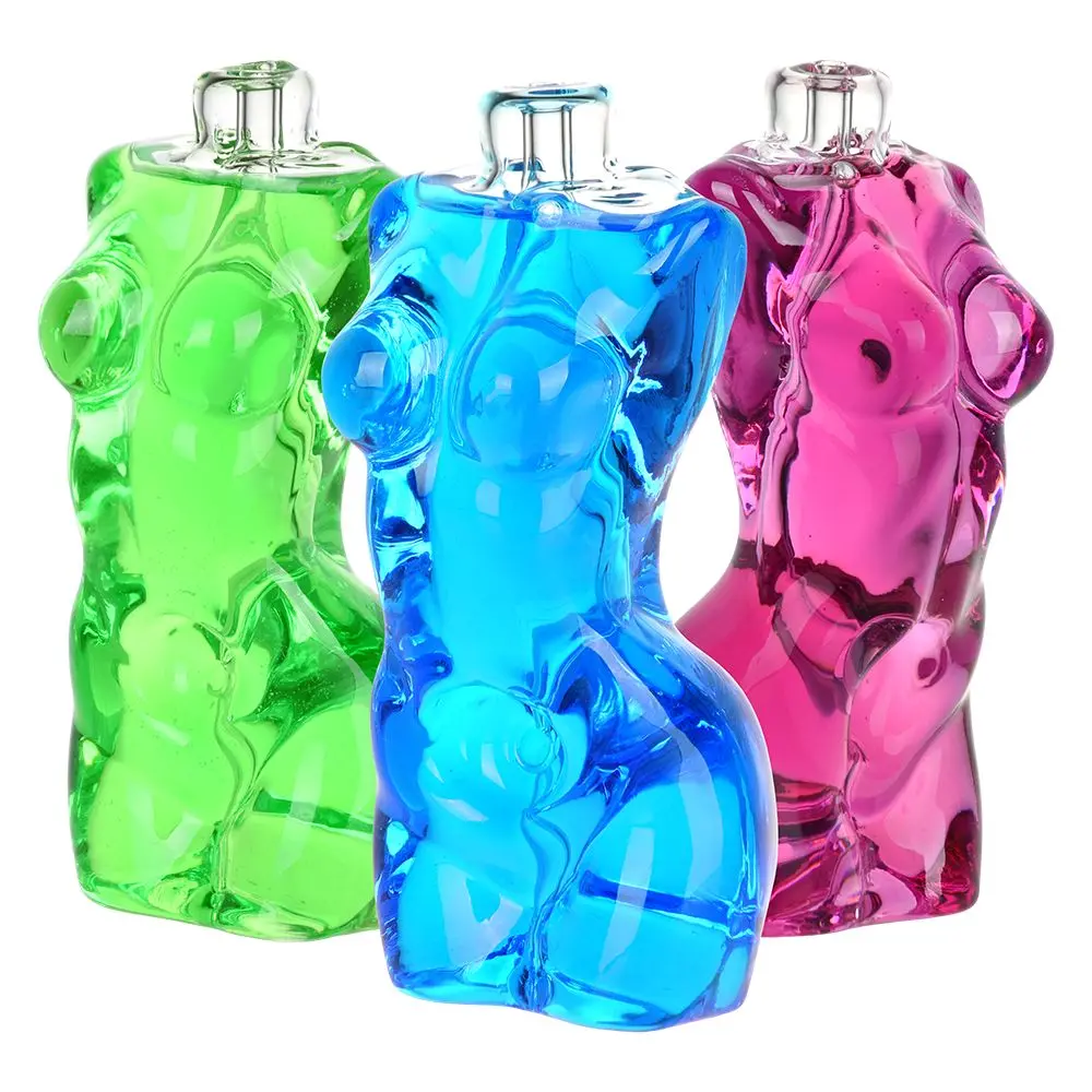 Buxom Body Glycerin Glass Hand Pipe - 4.25" 1