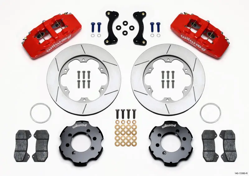 Wilwood Dynapro 6 Front Hat Kit 11.00In Gt Rotor Red 95-05 Miata 1