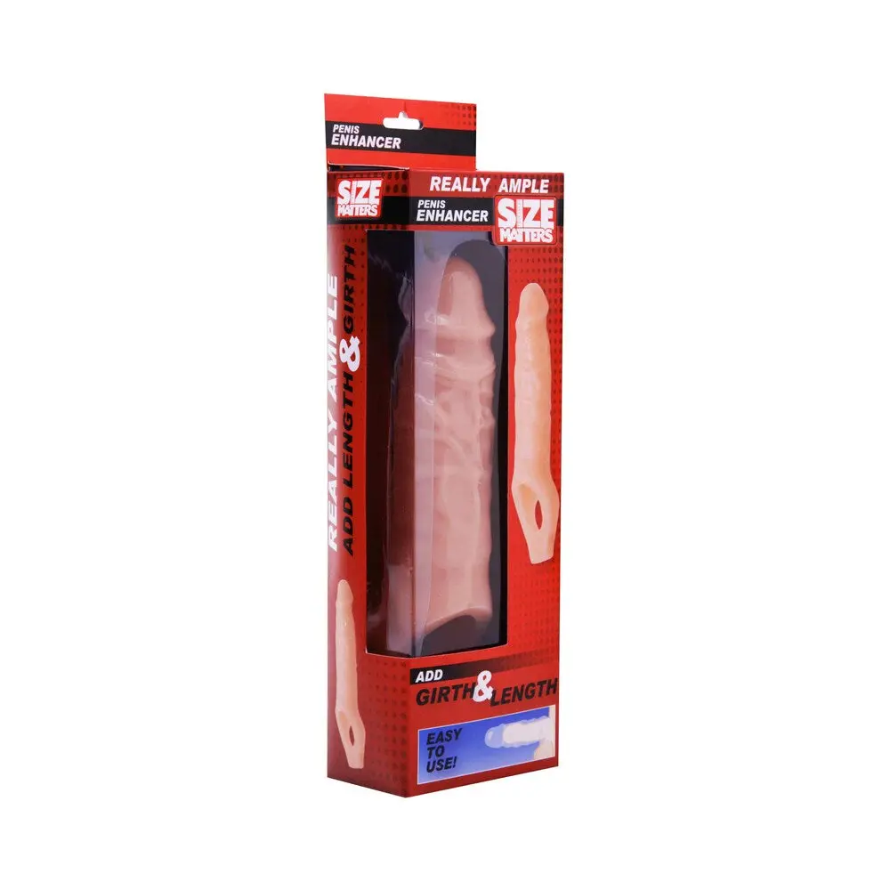 Size Matters Really Ample Penis Enhancer Sheath (White) 1