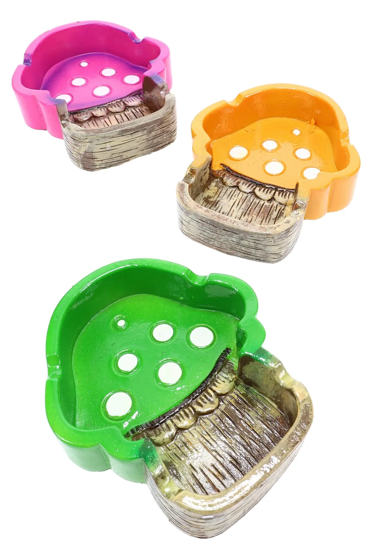 Mushroom Fairy Resin Ashtray – 4½″ × 3″ – Assorted Colors 1