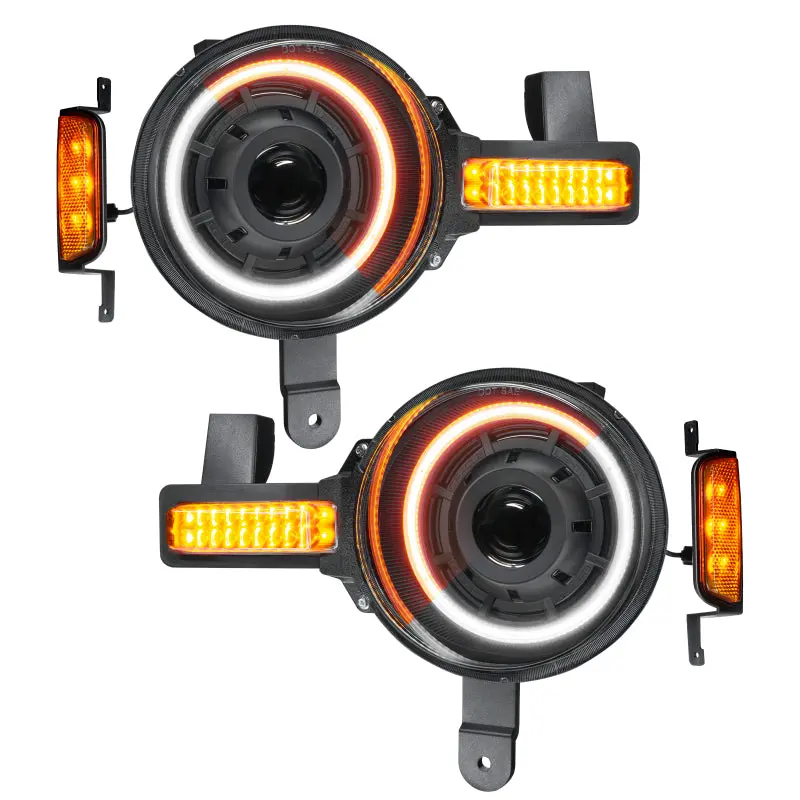 Oracle 2021+ Ford Bronco Oculus  Bi-Led Projector Headlights - Amber/White Switchback See Warranty 1