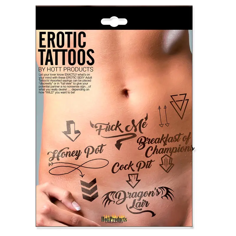 Adult Erotic Tattoos Assorted Pack 1