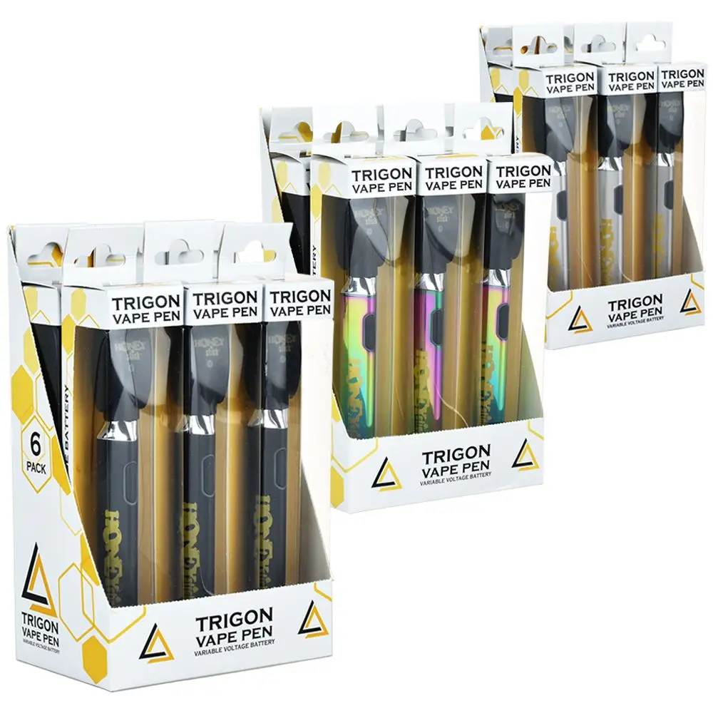 Honeystick Trigon Variable Voltage 510 Cart Vape Pen | 500Mah | 6Ct Display 1