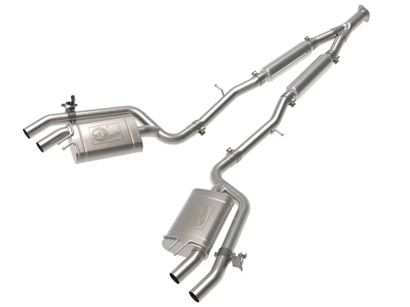 Afe 22-23 Kia Stinger L4-2.5L Turbo Gemini Xv 3In To Dual 2-1/2In Cat-Back Exhaust System W/ Cut-Out 1