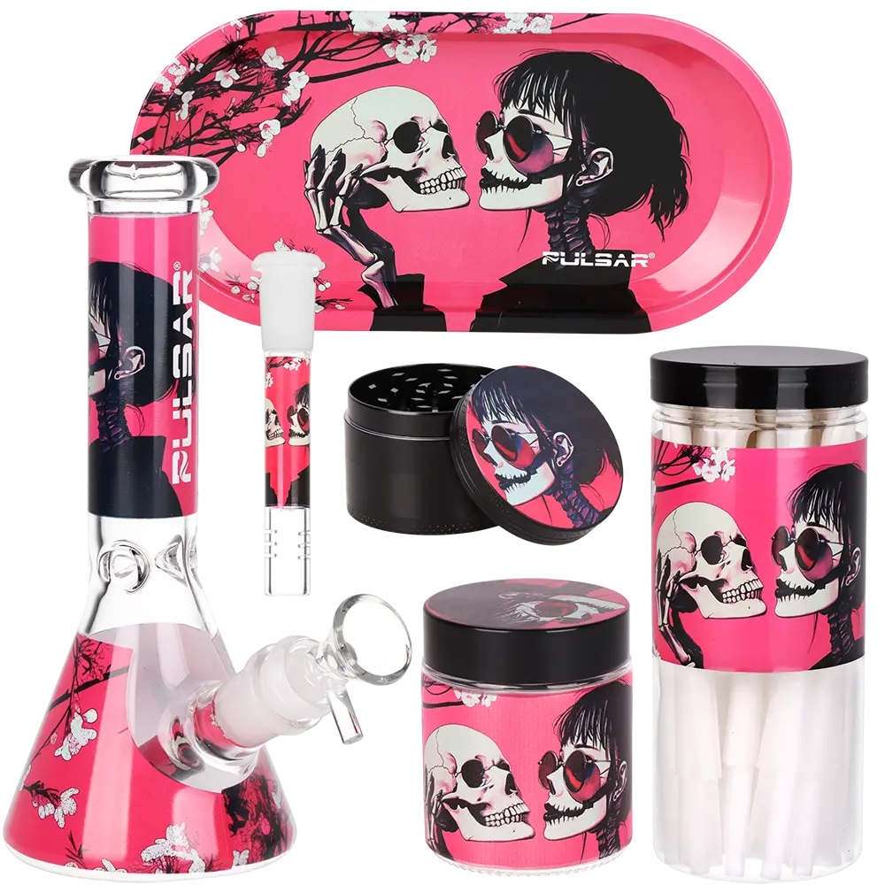 Pulsar Design Series Beaker Water Pipe Smoker's Kit | 7.75" 4
