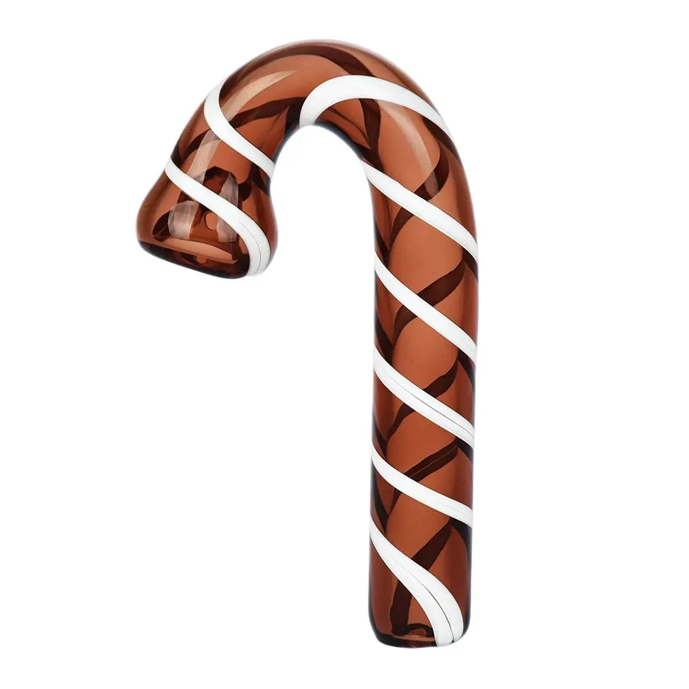 Candy Cane Glass Hand Pipe - 4.5" 1