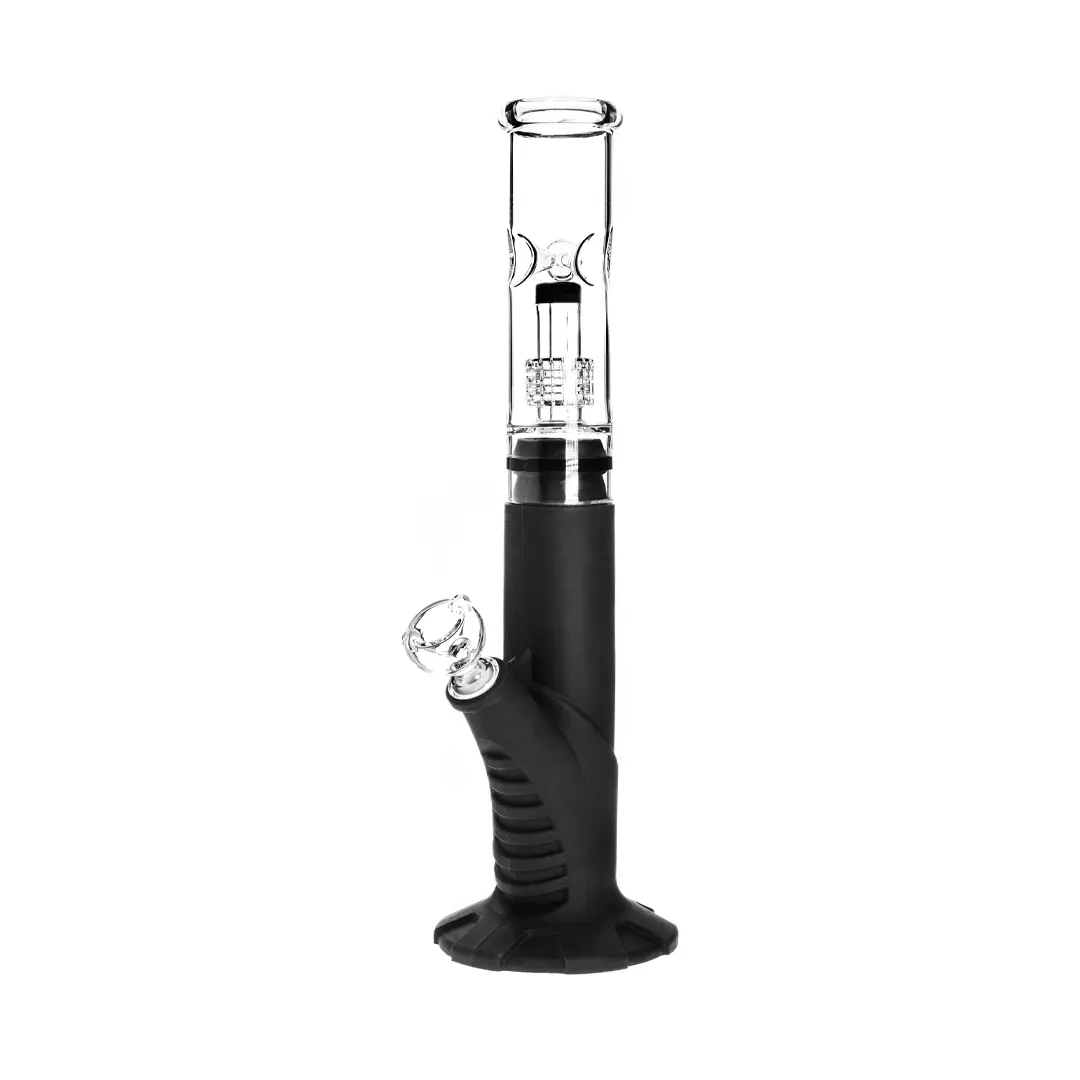 Medusa Customs Silicone Straight Pipe W/Percolator Water Pipe 1