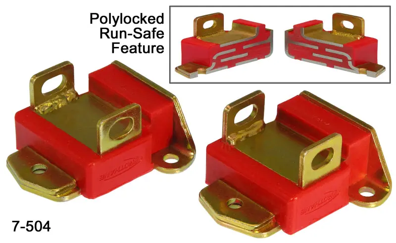 Prothane Gm Motor Mounts - Type A Short - Red 1