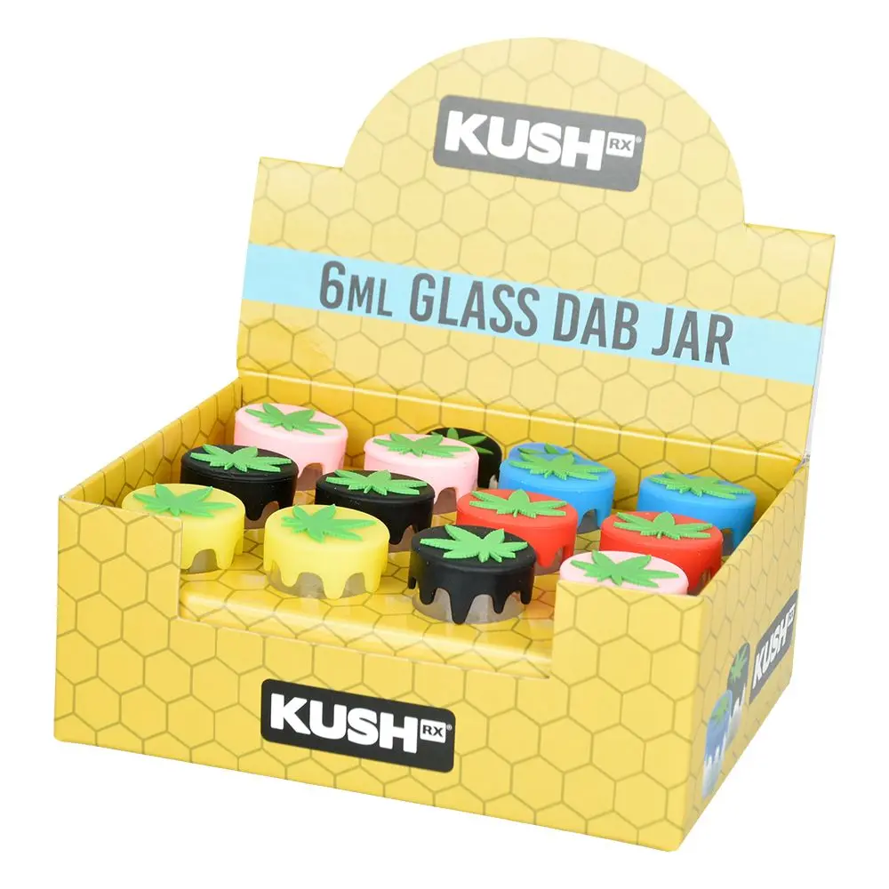 Kush Rx Glass Concentrate Jar W/ Silicone Lid - 6Ml / 24Ct 1