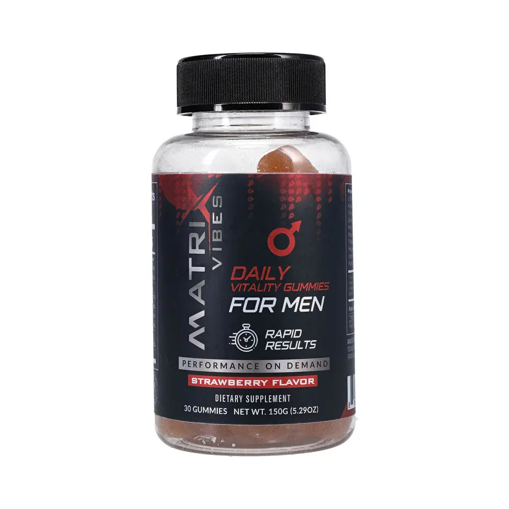 Matrix Daily Vitality Gummies For Men Strawberry 30-Pack 5 Oz. Bottle 1