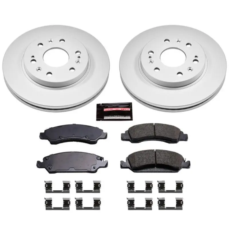 Power Stop 08-19 Cadillac Escalade Front Z17 Evolution Geomet Coated Brake Kit 1