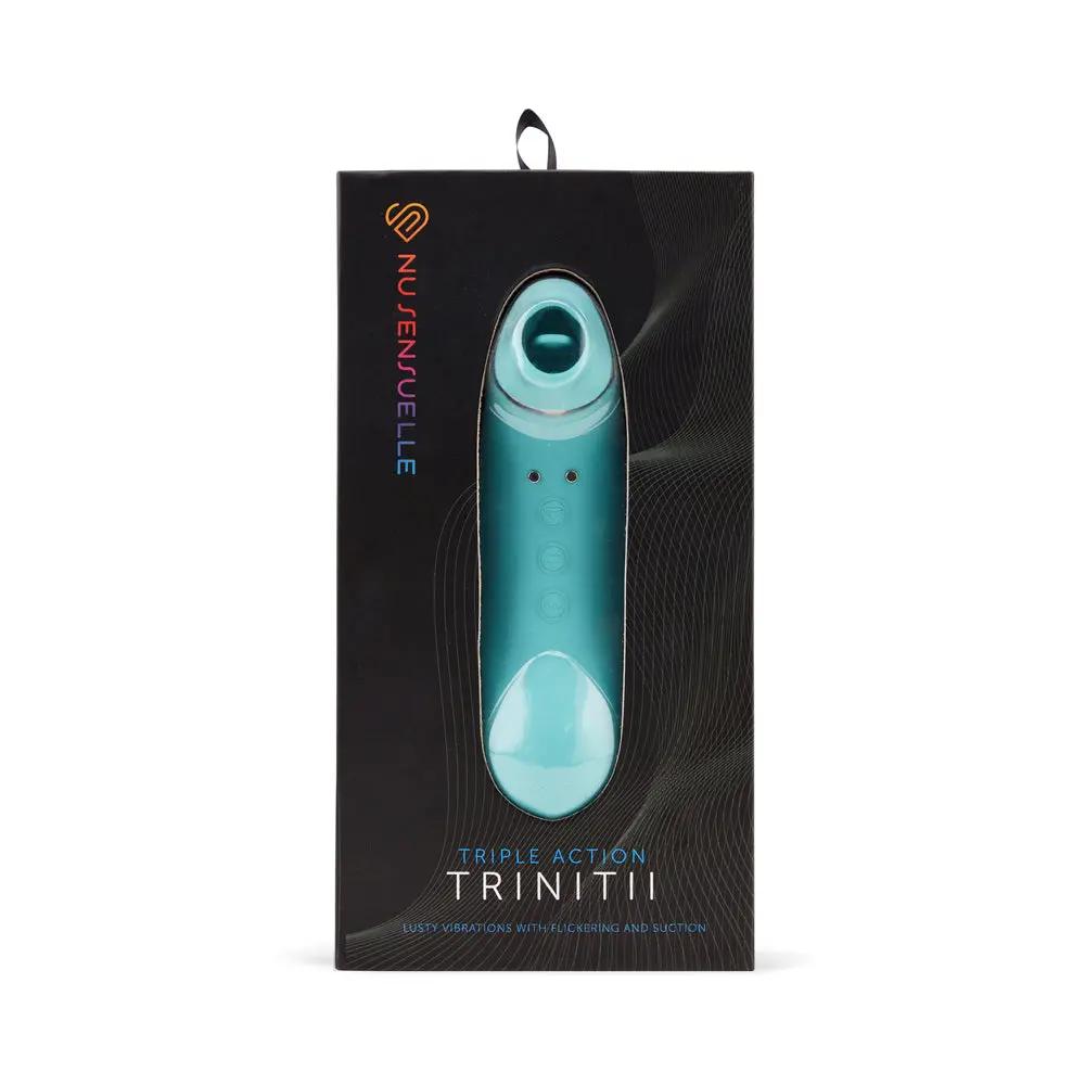 Nu Sensuelle Trinitii 3-In-1 Suction Tongue Vibe Electric Blue 1