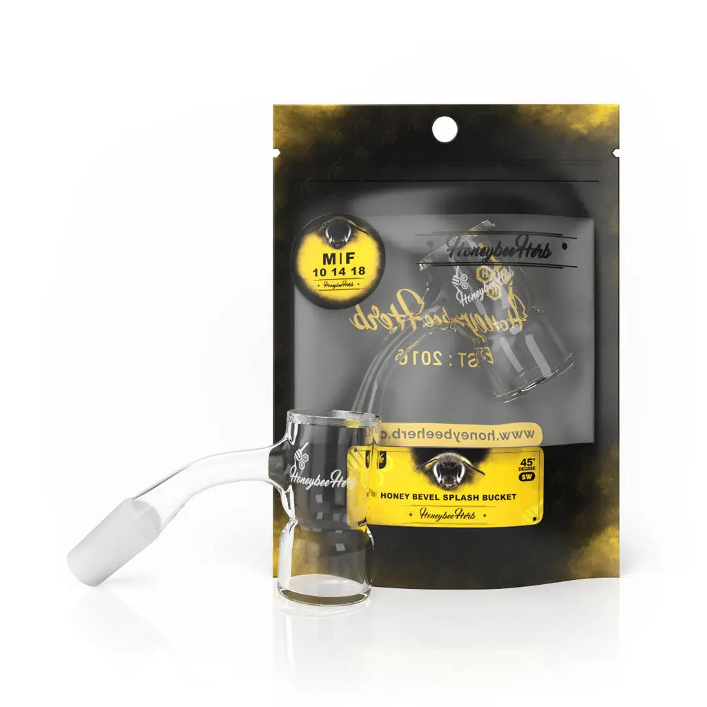 Honey Bevel Splash Bucket Quartz Banger - 45° Degree | Bl 2
