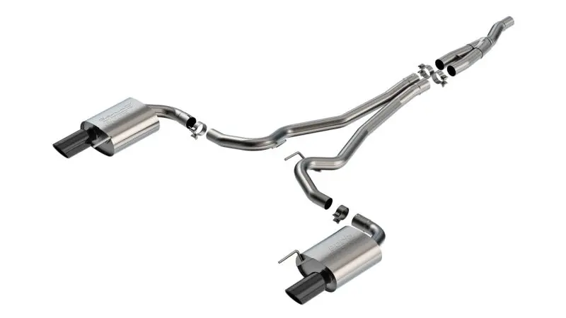 Borla 2024 Ford Mustang 2.3L Ecoboost 2.50 S-Type Black Chrome Catback Exhaust - Non-Active 1