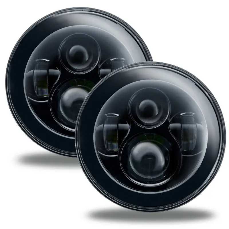 Oracle 7In High Powered Led Headlights - No Halo - Black Bezel See Warranty 1
