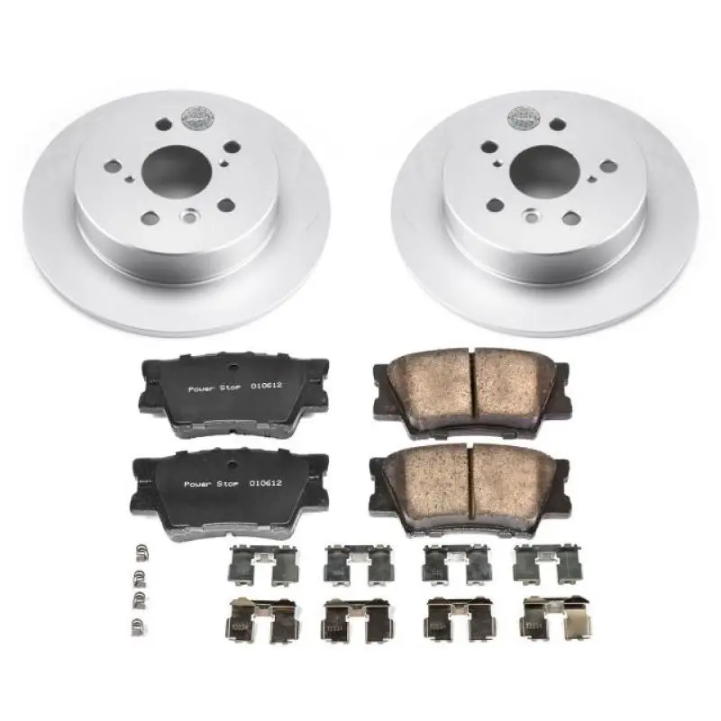 Power Stop 18-19 Toyota Camry Rear Z17 Evolution Geomet Coated Brake Kit 1