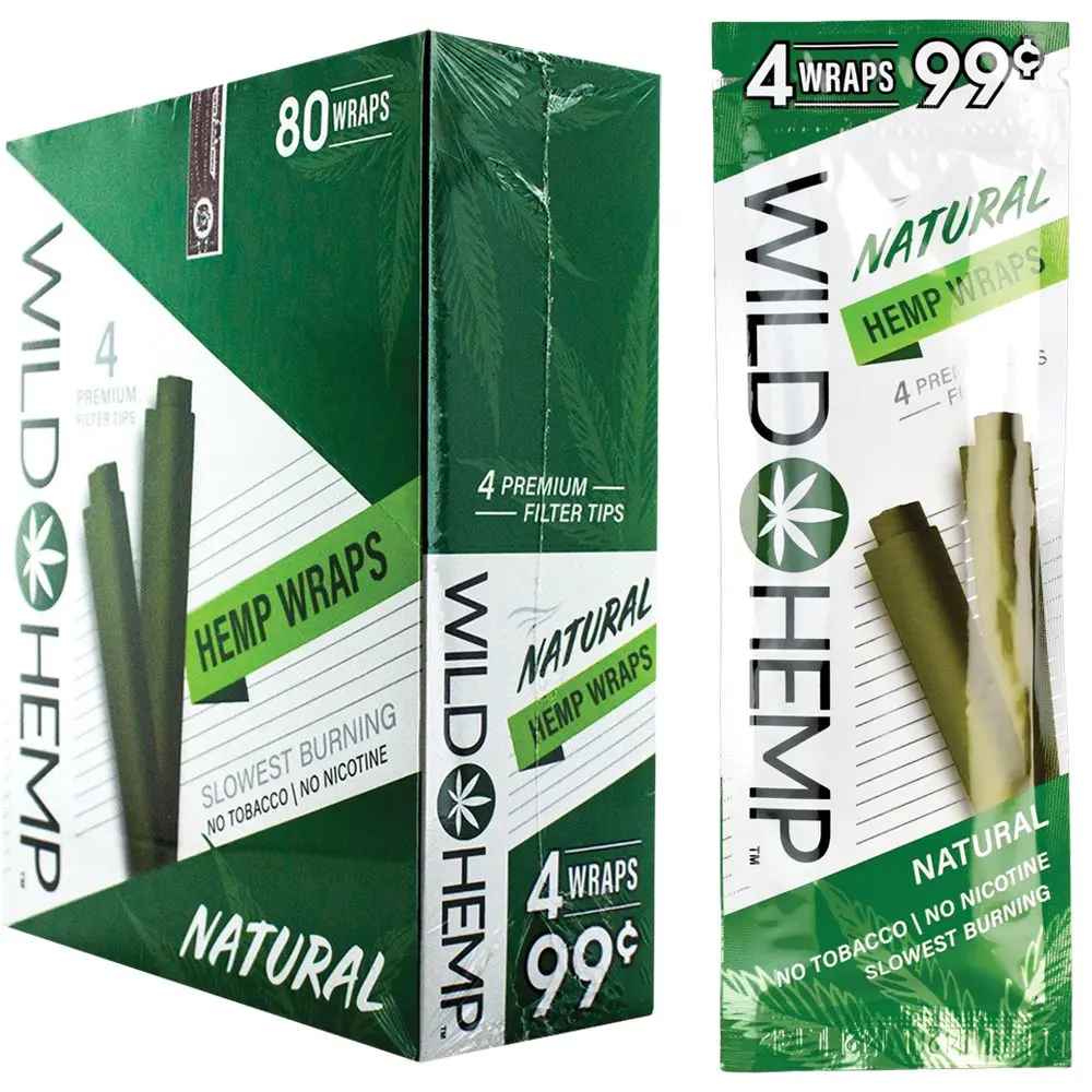 Wild Hemp Hemp Wraps | 4Pc | 20Pk Display 5