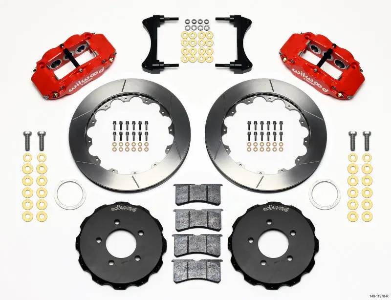 Wilwood Narrow Superlite 6R Front Hat Kit 12.88In Red 2006-Up Civic / Crz 1