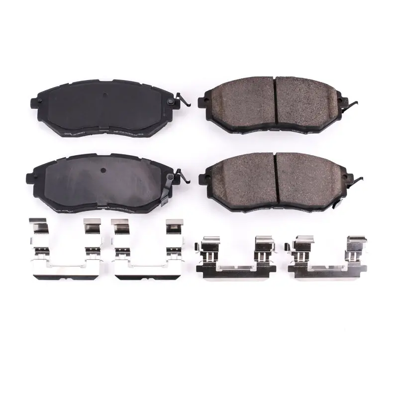 Power Stop 06-07 Subaru B9 Tribeca Front Z17 Evolution Ceramic Brake Pads W/Hardware 1