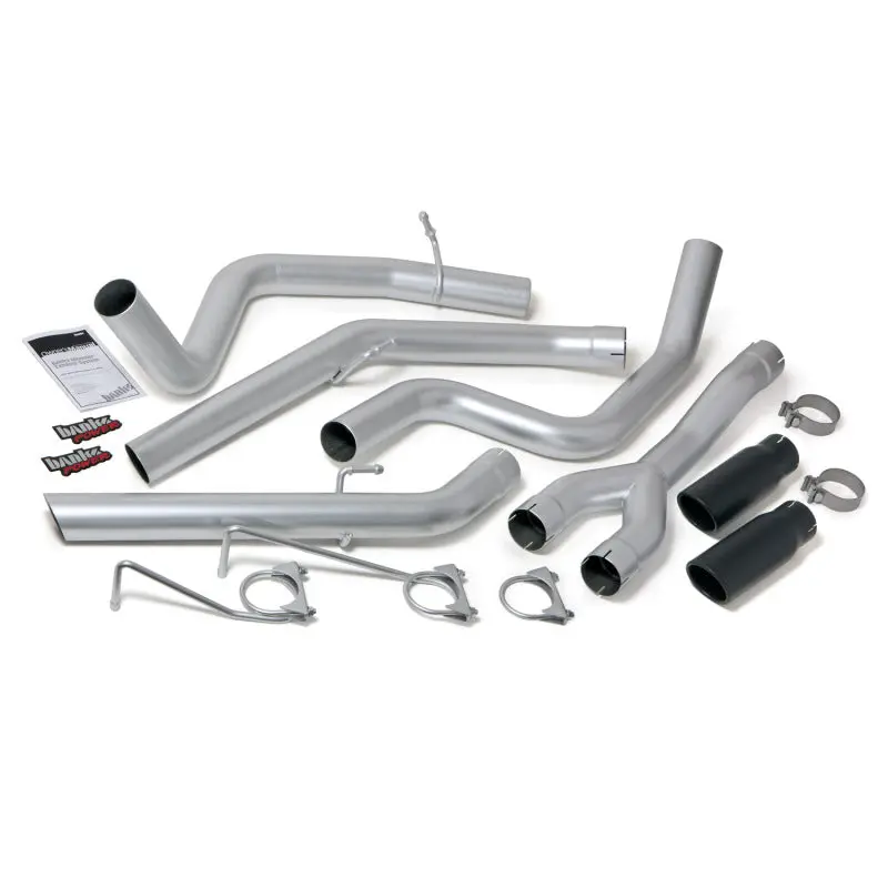 Banks Power 14-15 Dodge Ram 1500 3.0L Diesel Monster Exhaust System - Ss Dual Exhaust W/ Black Tips 1