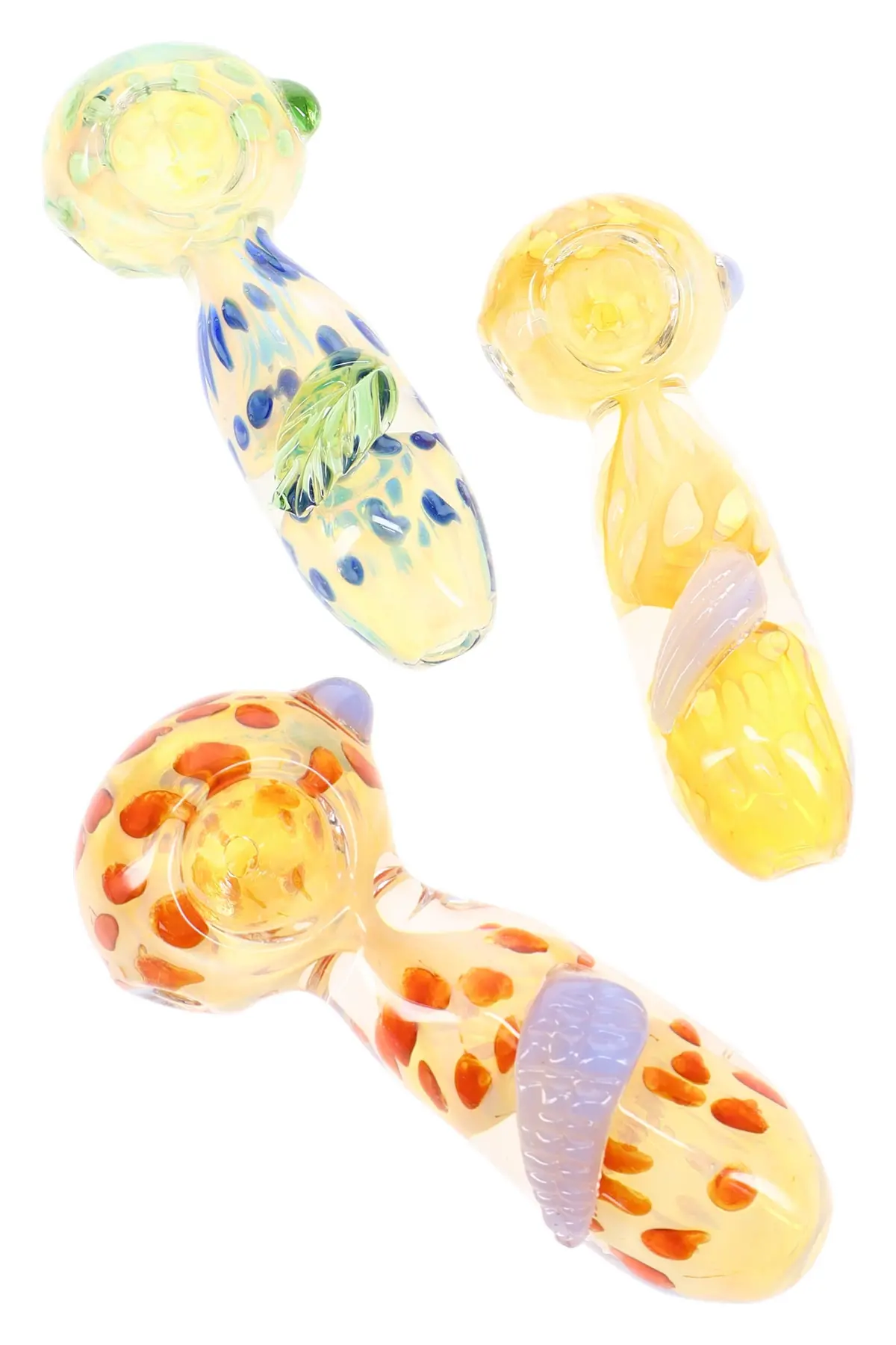Color Changing Polka Dot Fumed Glass Hand Pipe “Polka Puff” – 4″ 1