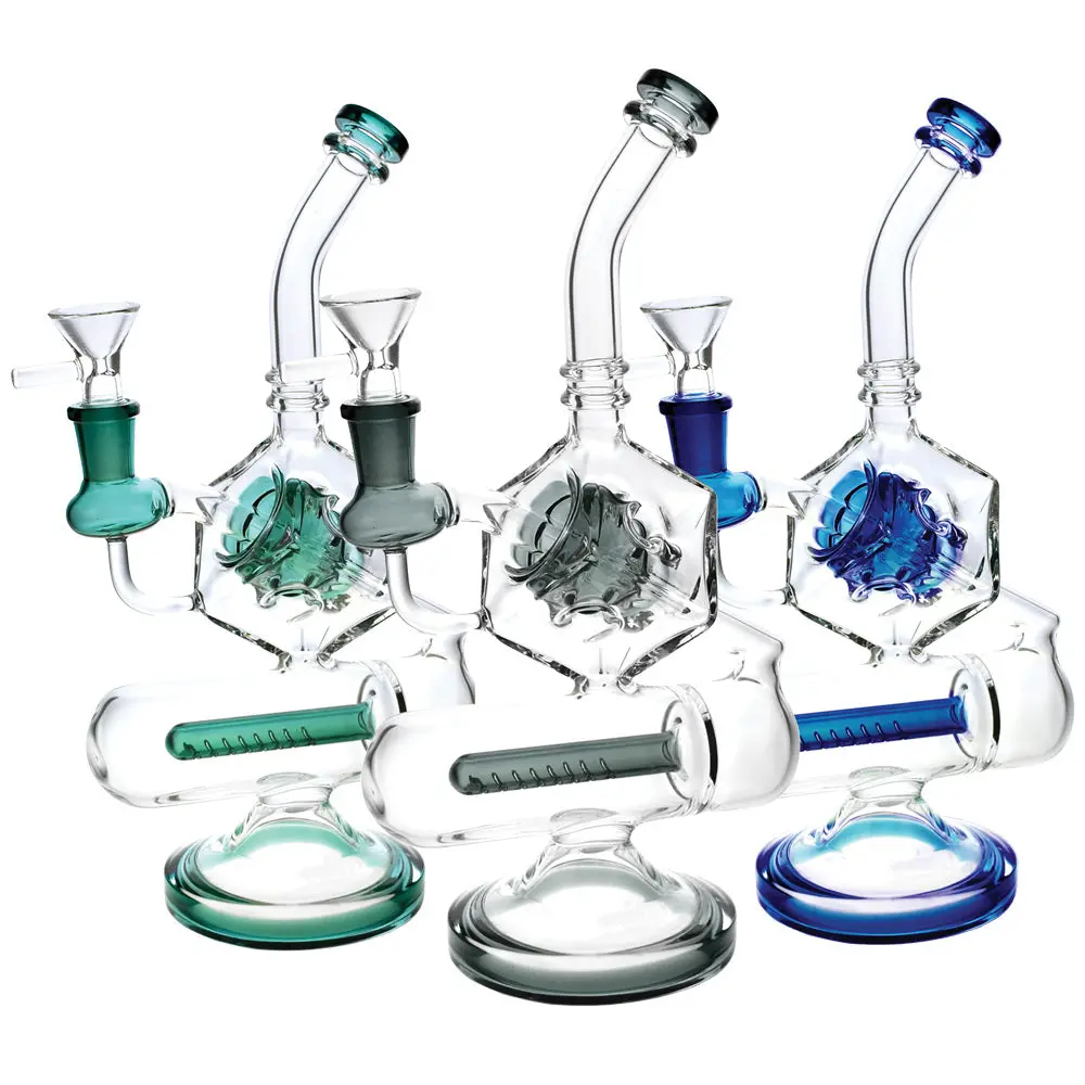 Pulsar Inception Cube Water Pipe- 10.5"/14Mm F/Colors Vary 1
