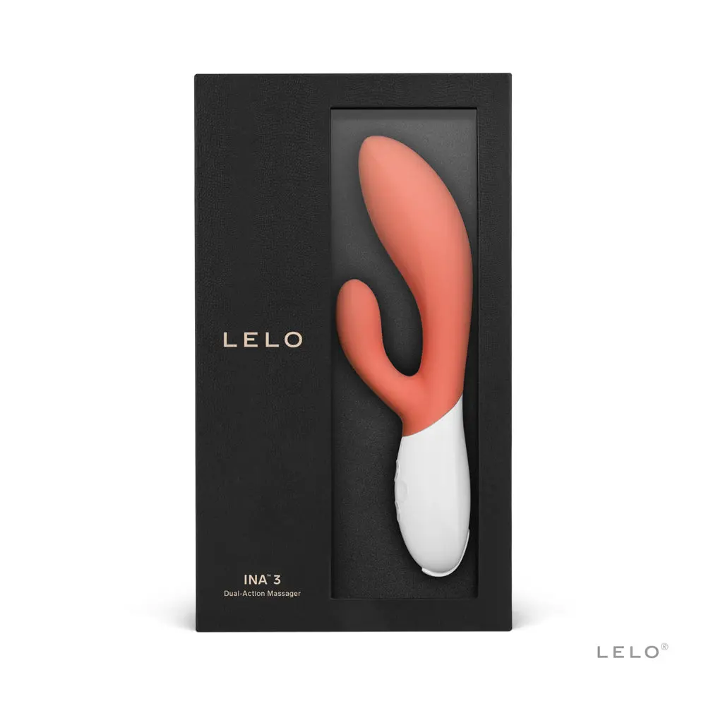 Lelo Ina 3 Rechargeable Dual Stimulator Coral Red 1