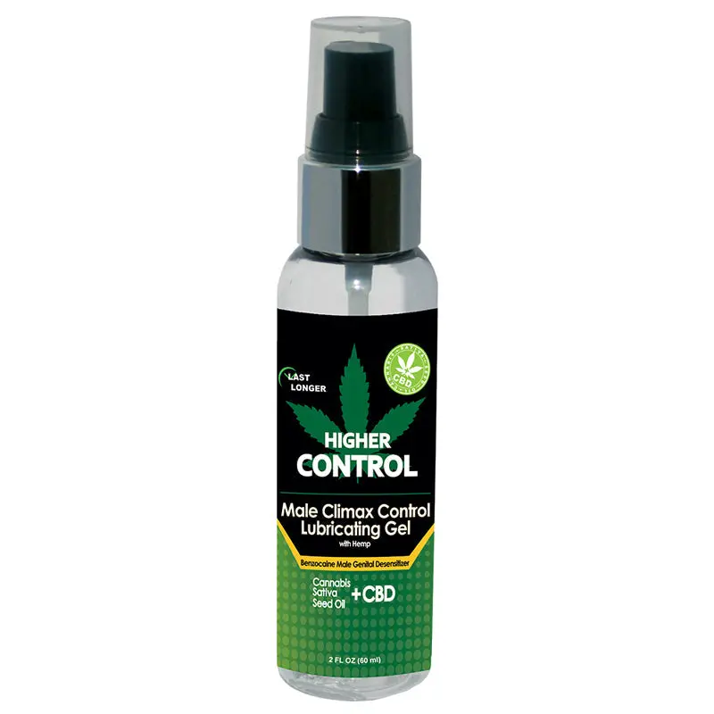 Higher Control Climax Control Gel With Hemp Seed Oil 2 Oz Bottle 1