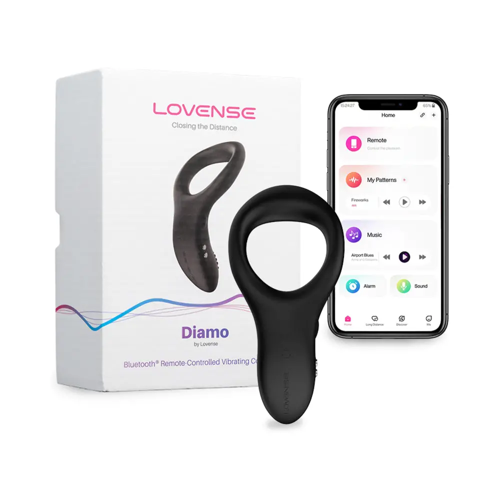 Lovense Diamo Bluetooth Remote-Controlled Vibrating Cockring 1