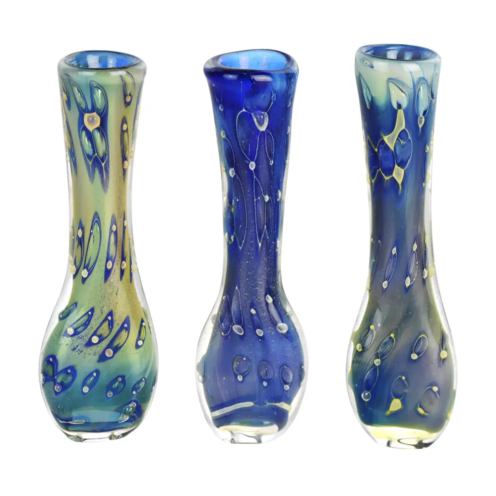 Iridescent Bubbles Chillum Pipe - 3.25"/Colors Vary 1