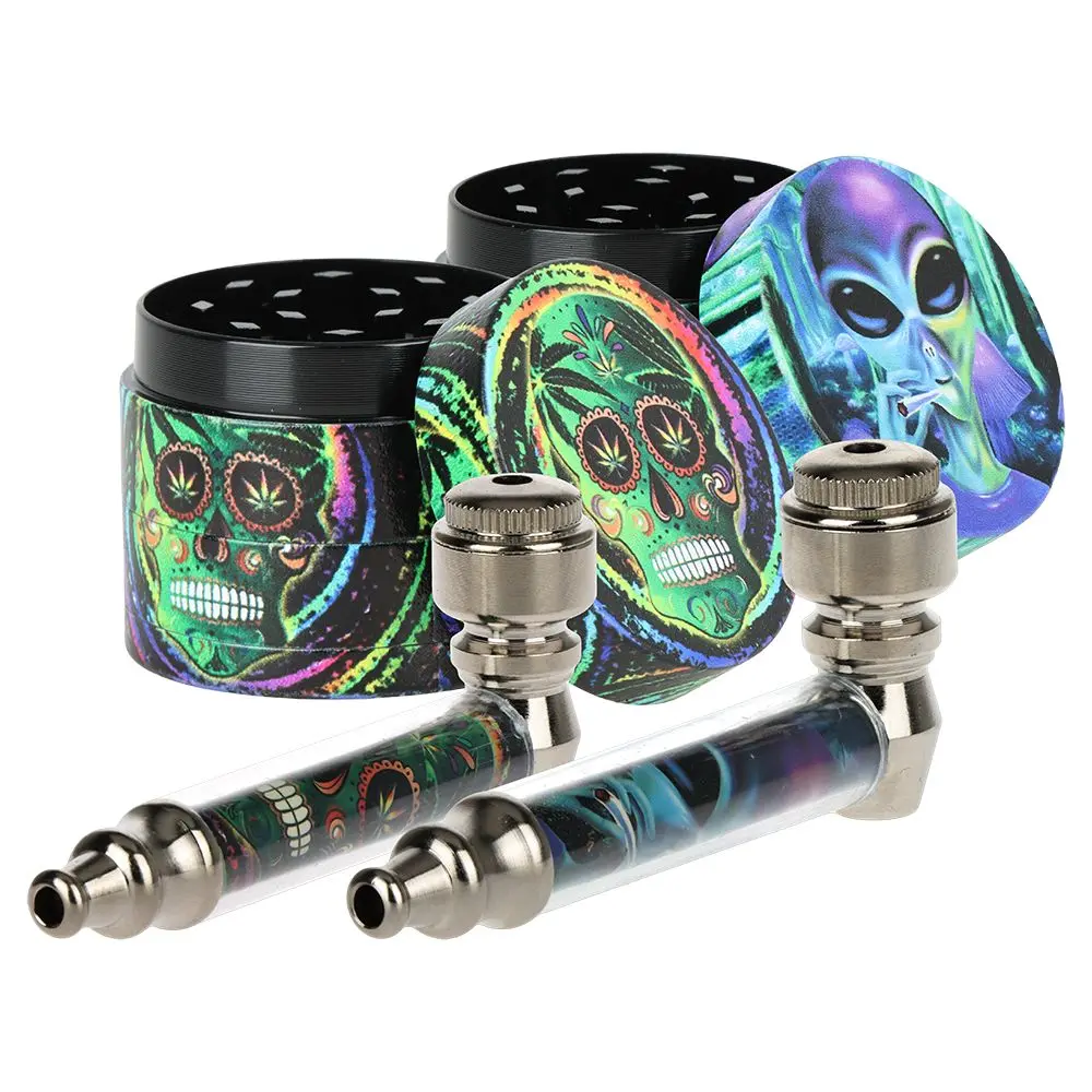 Neo-Psych Pipe & Grinder Boxed Set - 3.25" / Designs Vary 1