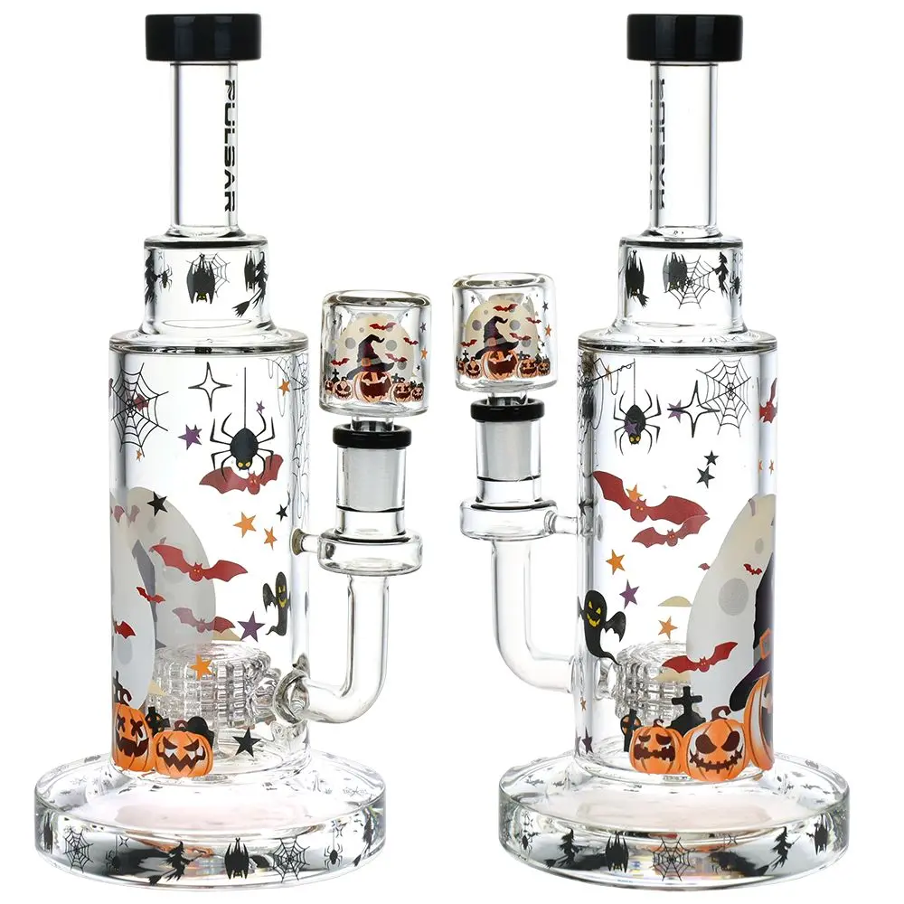 Pulsar Laughing Jack-O-Lantern Glass Bong - 9.75" / 14Mm F 1