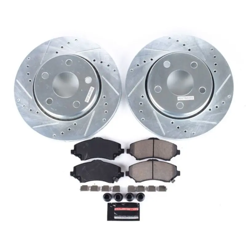 Power Stop 07-17 Jeep Wrangler Front Z23 Evolution Sport Brake Kit 1