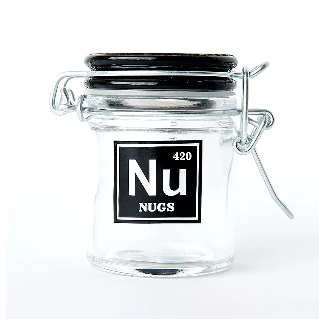 Airtight Glass Nugs Periodic Symbol Storage Jar 1