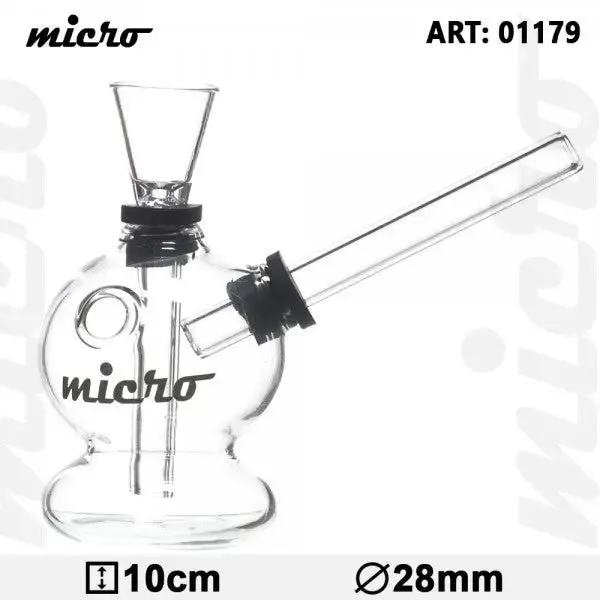 Micro | 4" Hand Held Glass Water Pipe 1