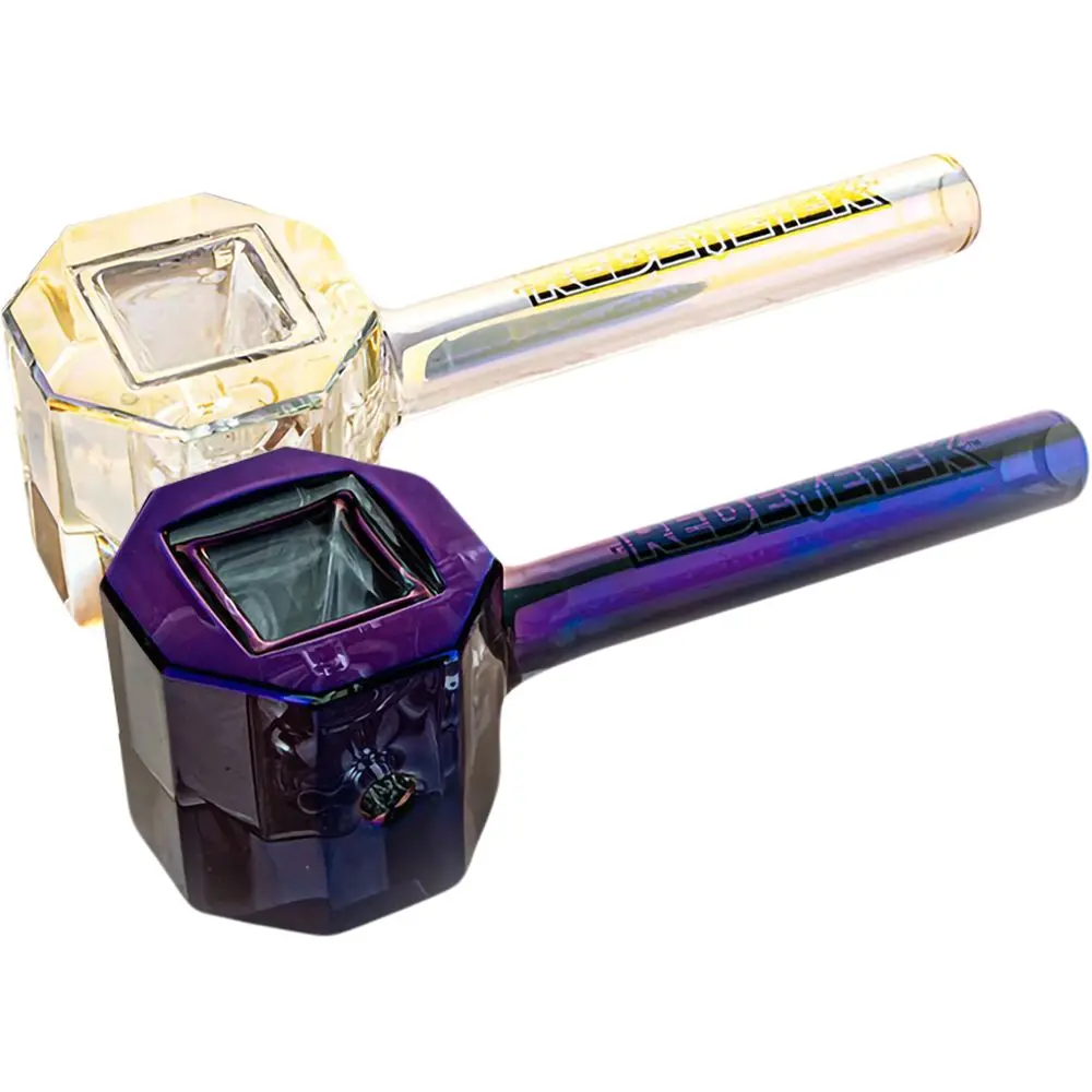 Red Eye Tek Terminator Finish Infinity Bowl Octagon Glass Hand Pipe | 4.5" 1