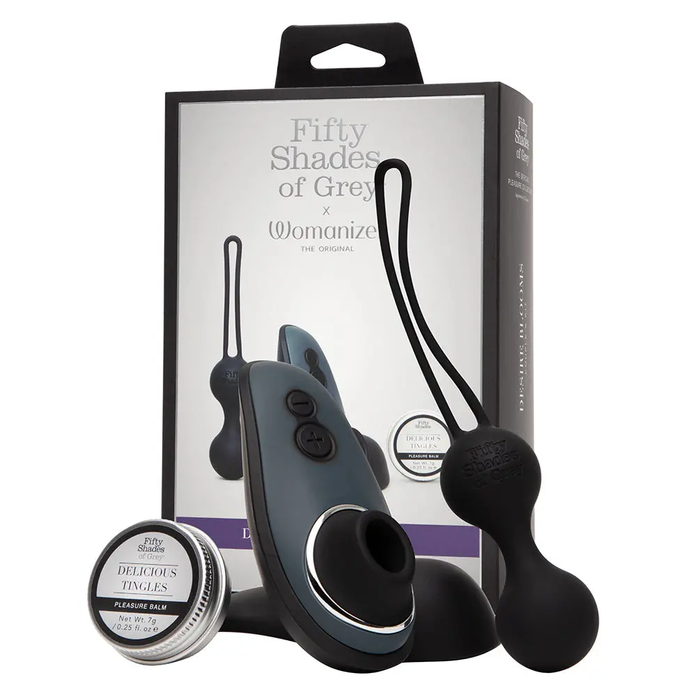 Fifty Shades Of Grey Womanizer Desire Blooms Kit Black 1