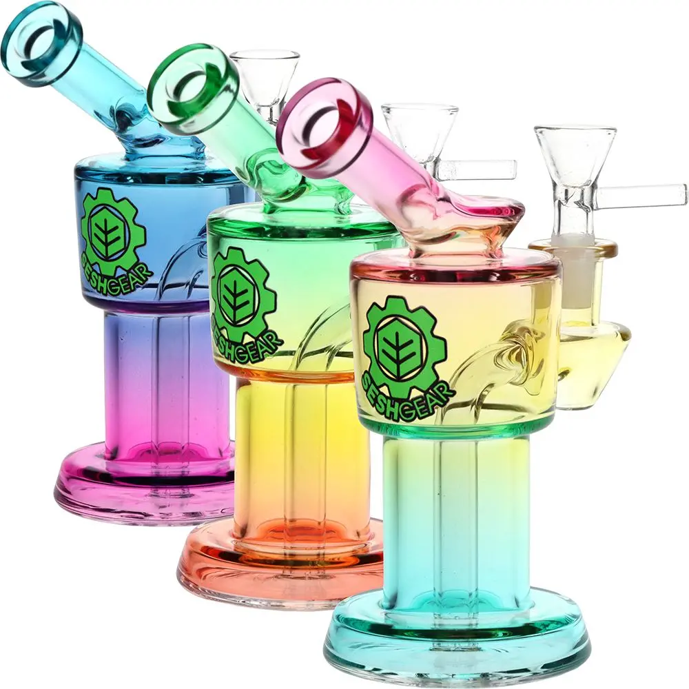 Seshgear Roboto Ombre Glass Water Pipe | 5.25" | 10Mm F 1