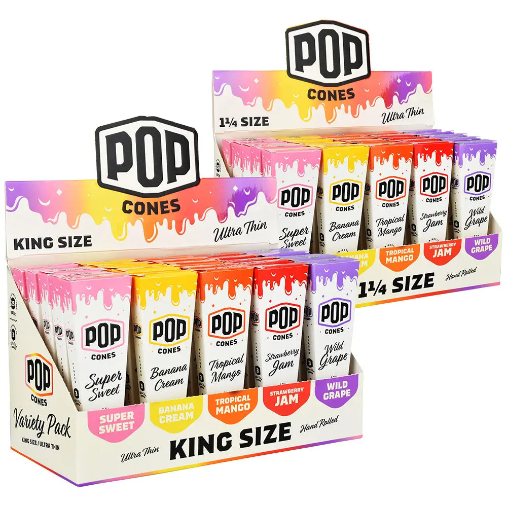 Pop Cones Ultra Thin | Assorted Flavors | 25Pc Display 1