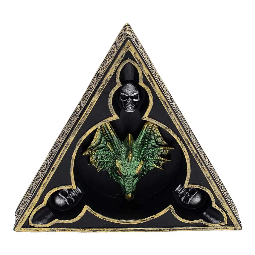 Green Tri-Head Dragon Ashtray 1