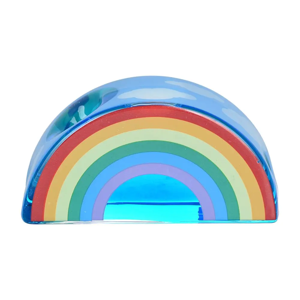 Rainbow Glycerin Glass Hand Pipe - 4.25" 1