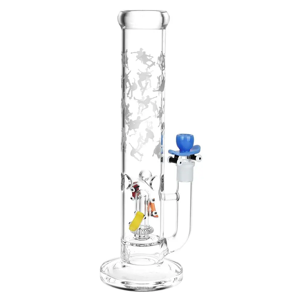 Pulsar Skate Or Die Straight Tube Glass Water Pipe - 12.5" / 14Mm F 1