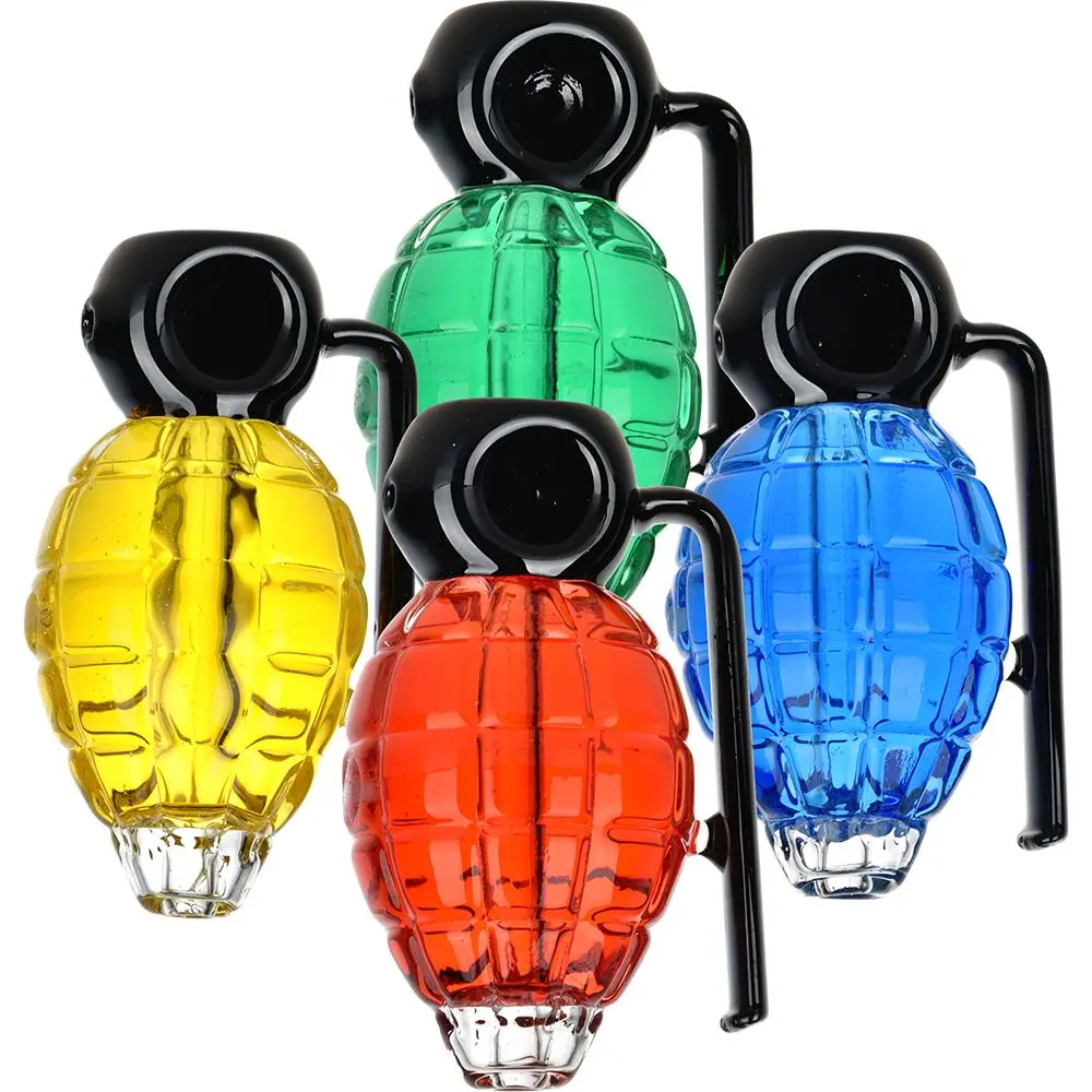 Grenade Glycerin Glass Hand Pipe - 3.75" / 4Ct 1