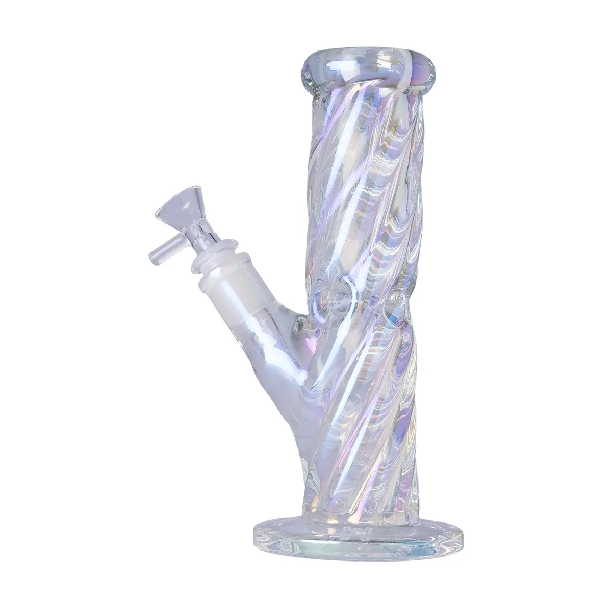 Human Grade Twisted Iridescent Tube Glass Water Pipe 2