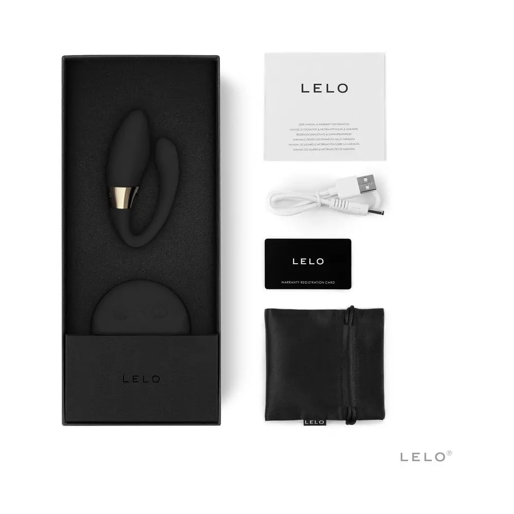 Lelo Tiani Duo Rechargeable Dual Stimulation Couples Vibrator With Remote Black 1