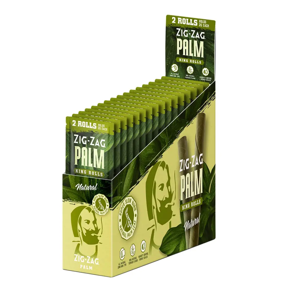 Zig Zag Natural King Palm Rolls | 2Pk | 15Pc Display 1