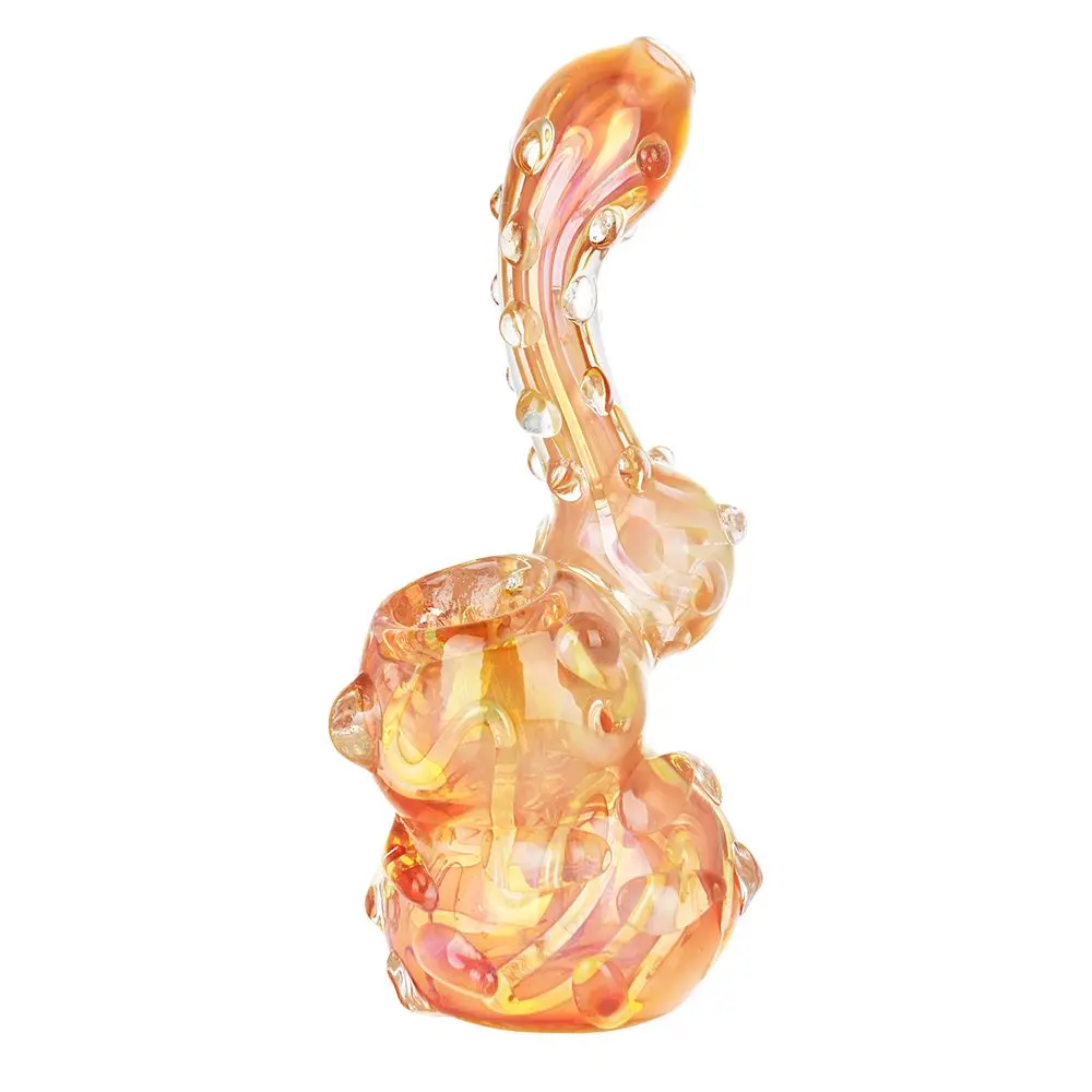 Full Blown Marble Golden Bubbler - 5.75" 1
