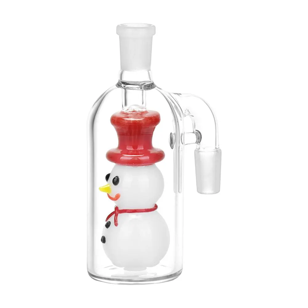Smiling Snowman Glass Ash Catcher - 5" / 14Mm / 90D 1