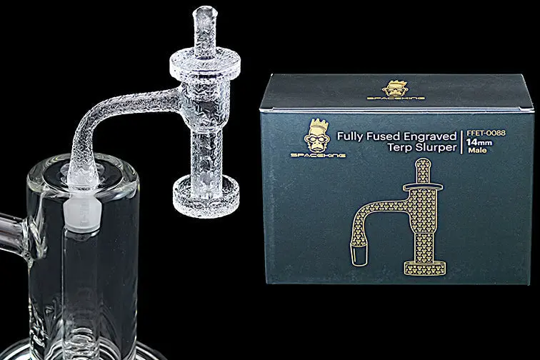 Space King Fully Fused Engraved Terp Slurper (Black / Gold) 1
